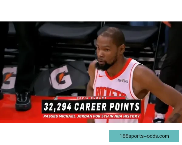 杜兰特超越乔丹升至NBA历史得分榜第五 下赛季有望超科比成现役第二